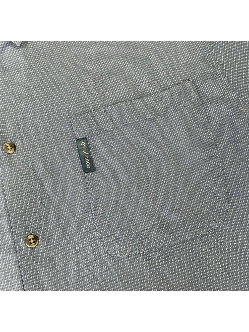 Columbia Men's XXL Blue Button-Up Shirt - Picture 3 of 9